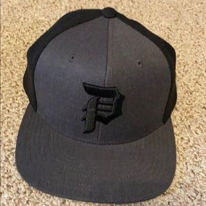 Flat brim hat